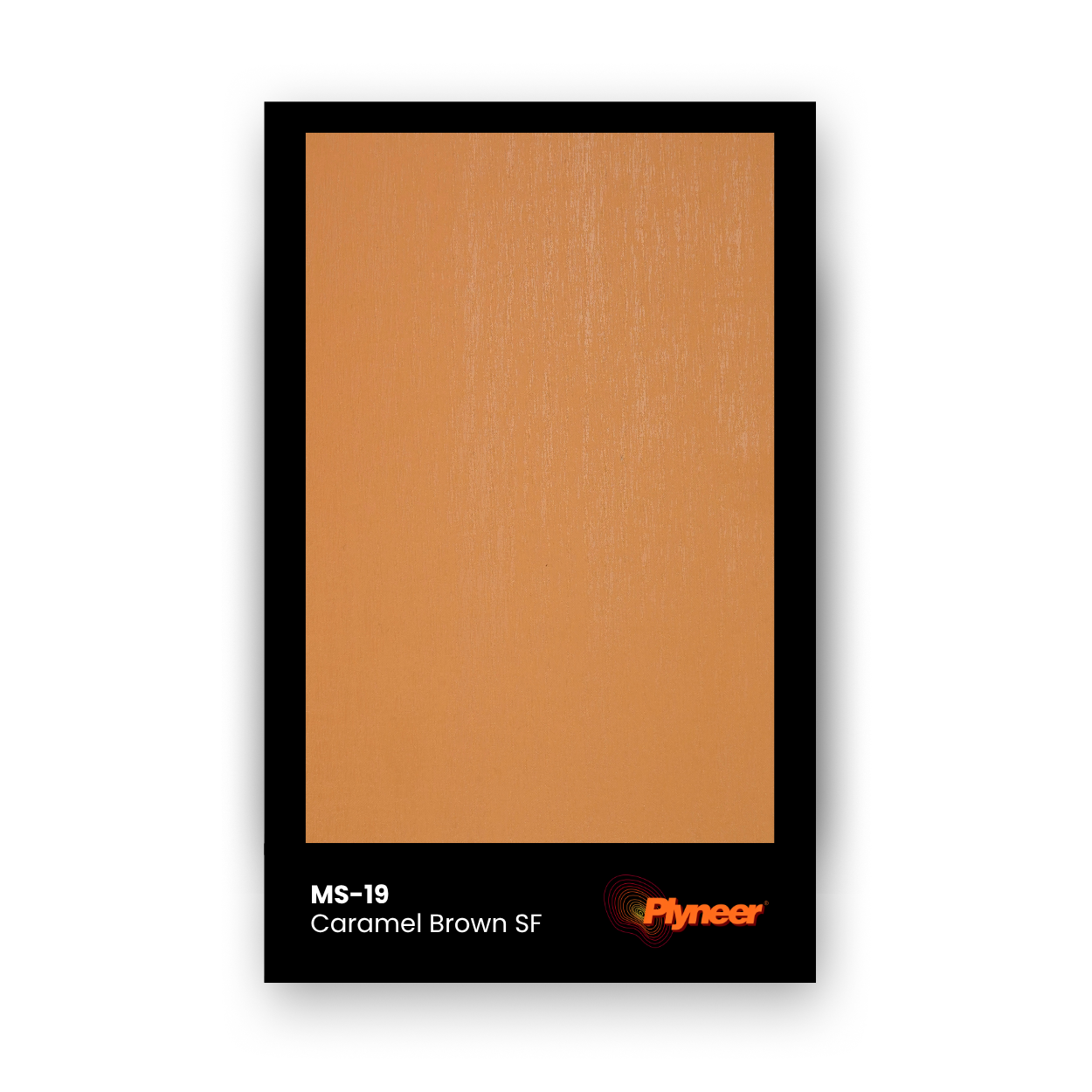 WV-122 caramel brown smooth finish laminate sample with matte surface by Plyneer