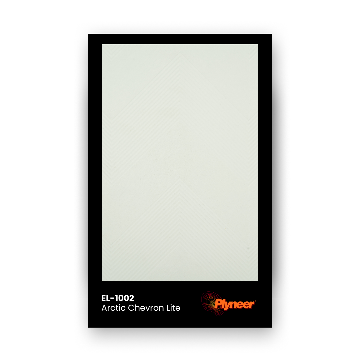 Plyneer EL-1002 white laminate with subtle embossed chevron texture from Elite Lite series.