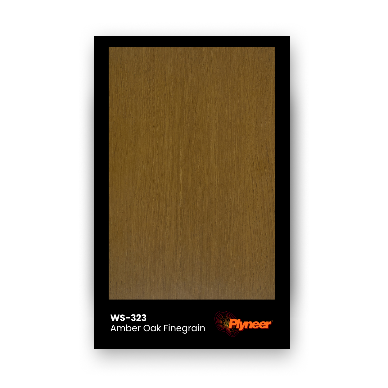 Plyneer WS-323 amber oak laminate with finegrain wood texture and smooth matte finish.