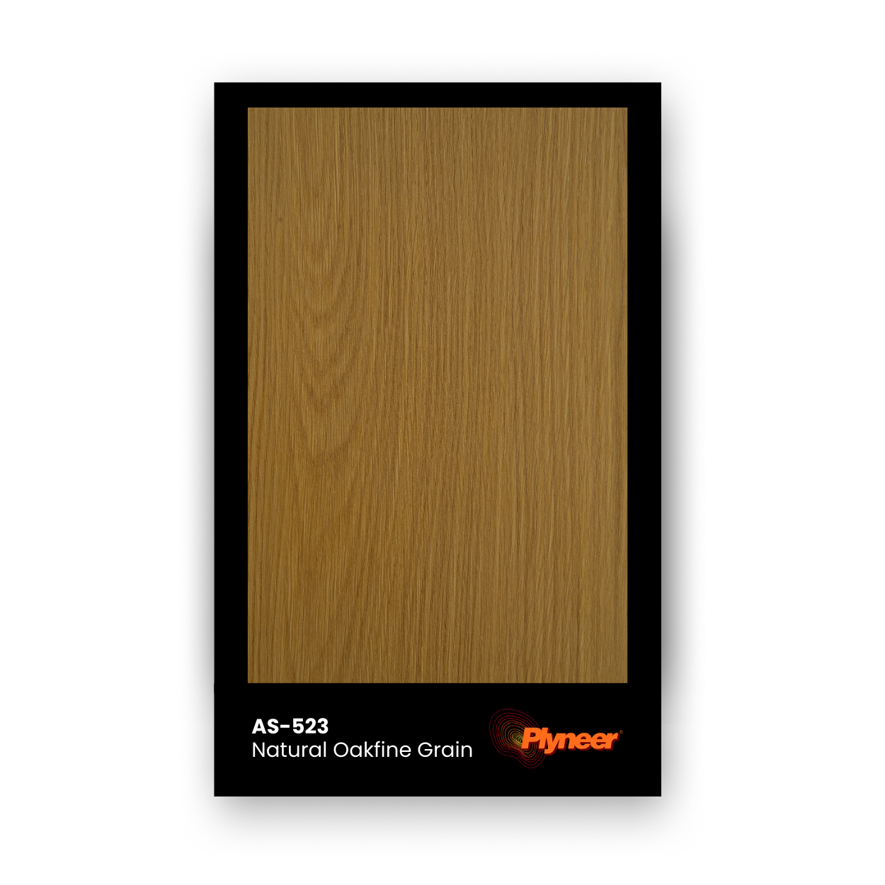 AS-523 light oak woodgrain laminate with fine vertical texture in matte finish.