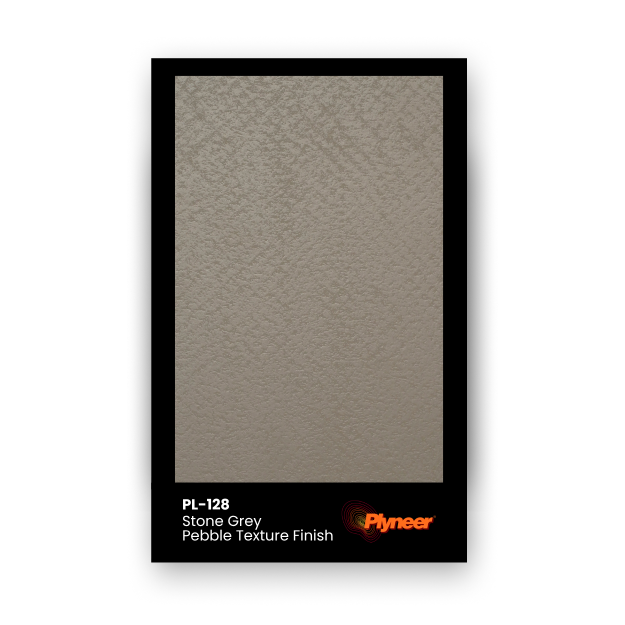 PL-128 stone grey laminate with pebble texture and soft matte finish by Plyneer.