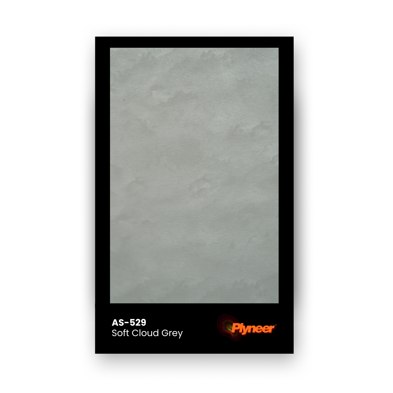 AS-529 soft cloud grey laminate with light marble-like cloudy texture in matte finish.