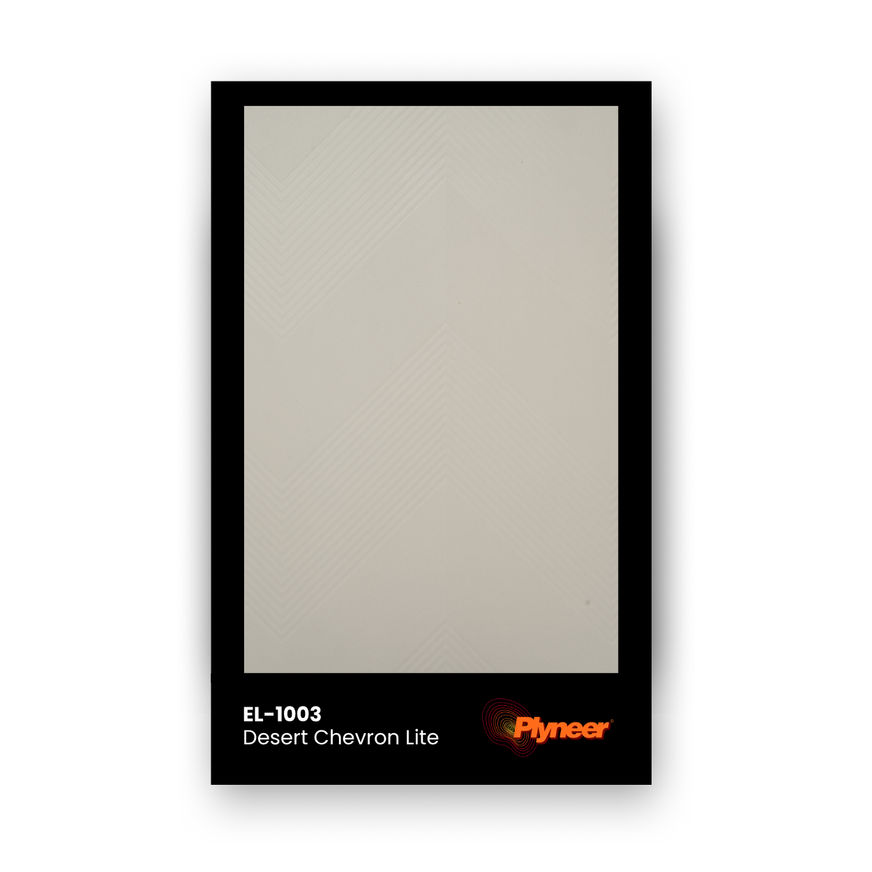 Plyneer EL-1003 beige laminate with subtle embossed chevron pattern from Elite Lite series.
