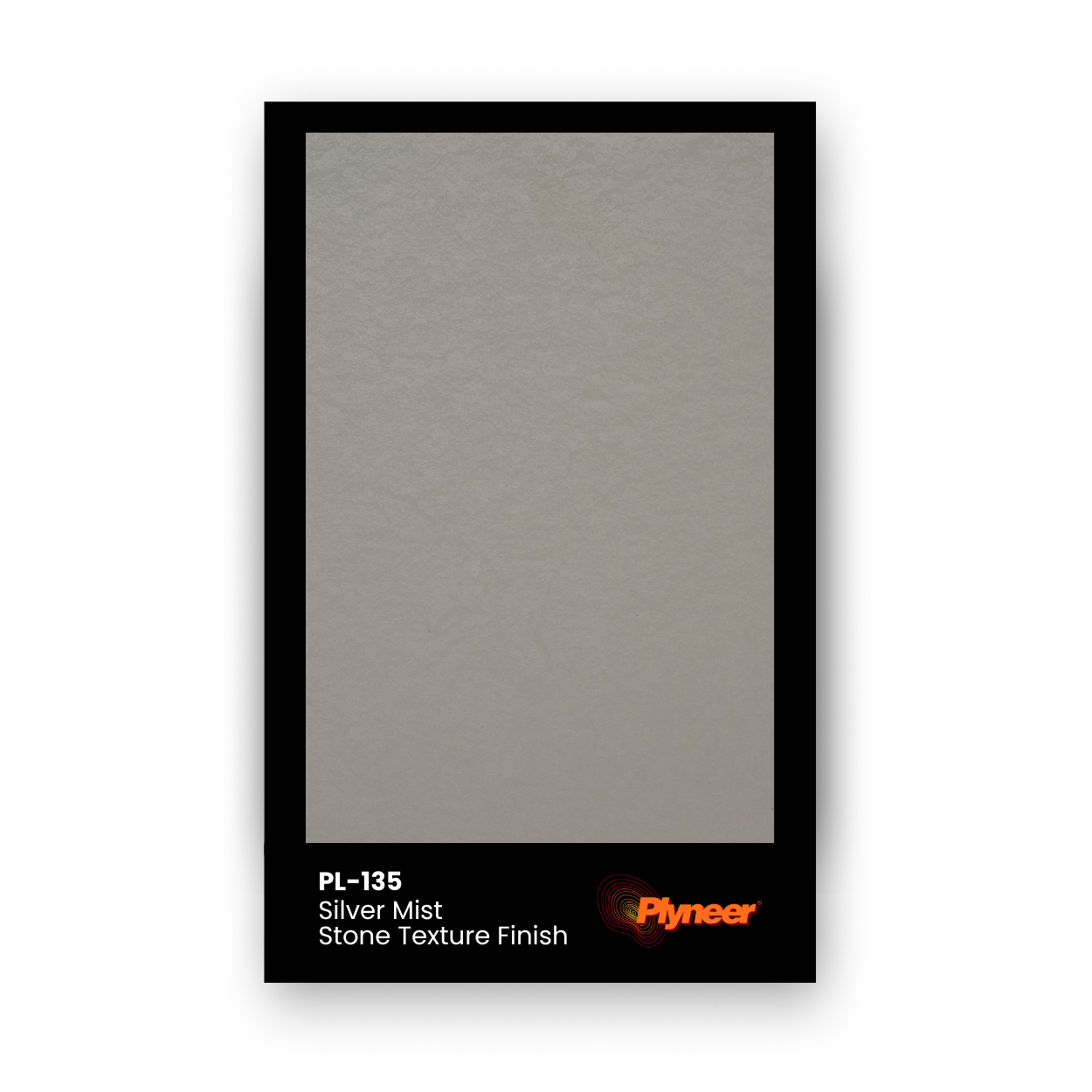 PL-135 Silver Mist laminate with light grey matte stone texture finish by Plyneer.