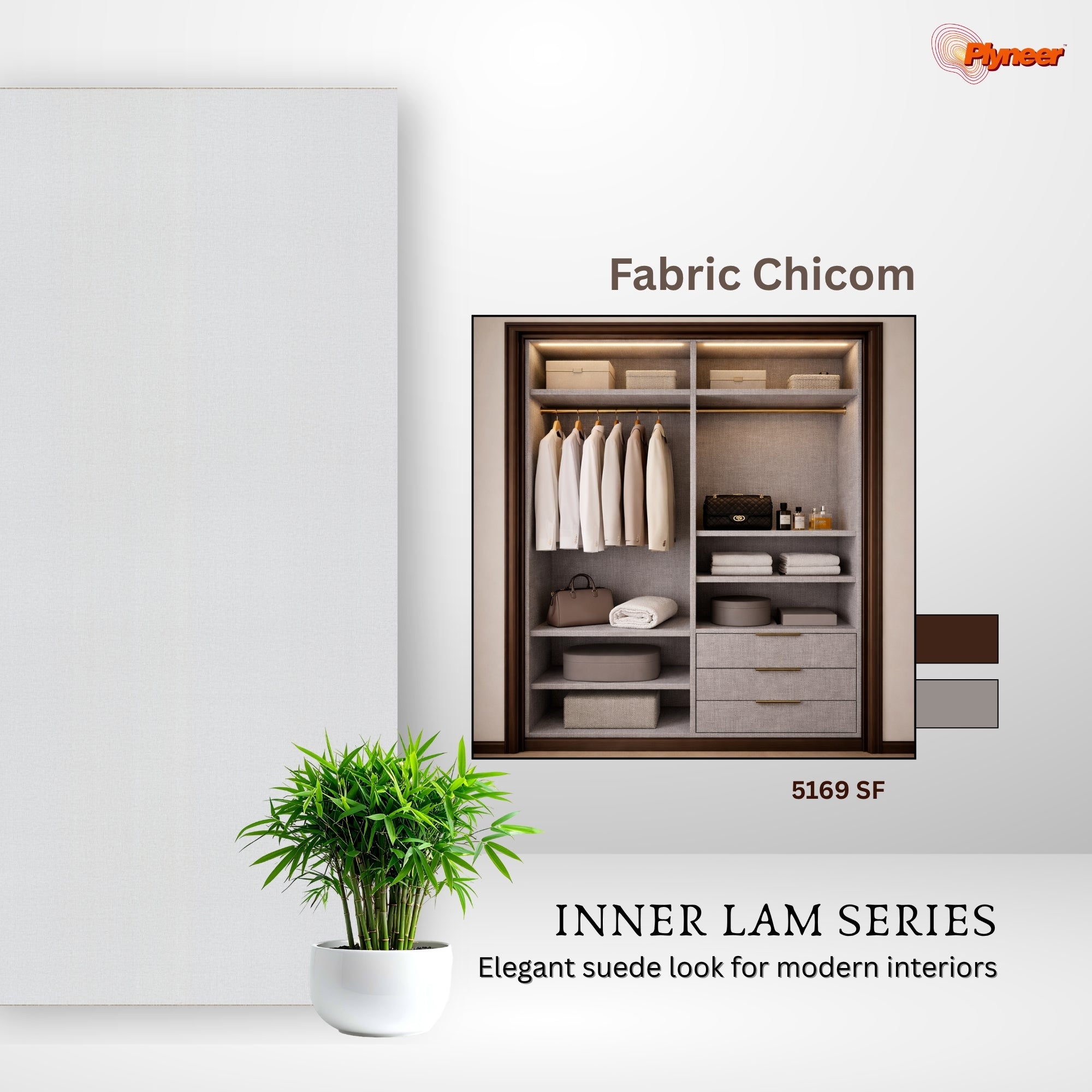 Plyneer Fabric Laminate 5169 SF Primey – Elegant Textile Finish