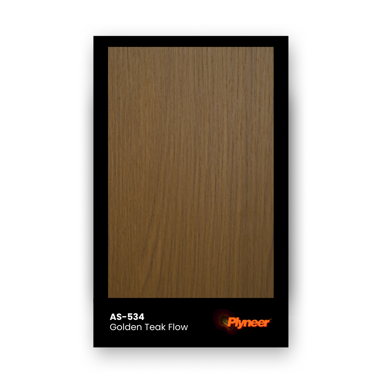 AS-534 golden teak laminate with straight grain wood texture.