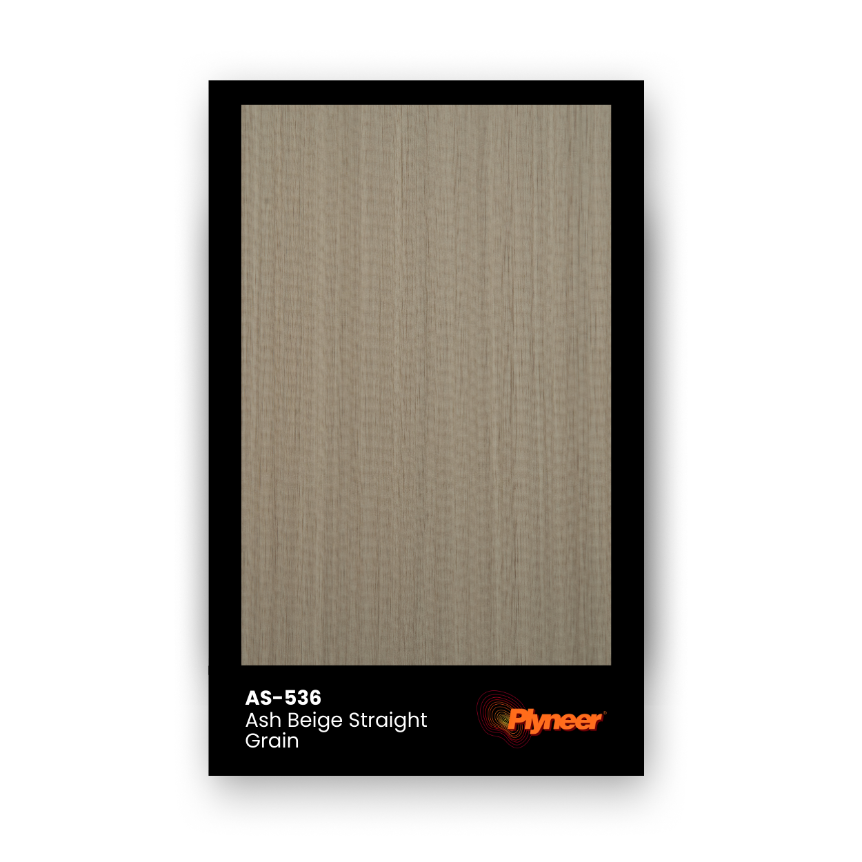AS-536 ash beige laminate with fine straight vertical wood grains.