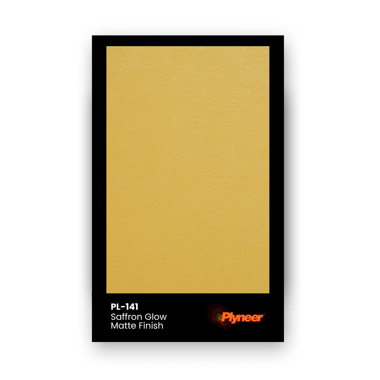 PL-141 Saffron Glow laminate with warm yellow tone and smooth matte finish by Plyneer.