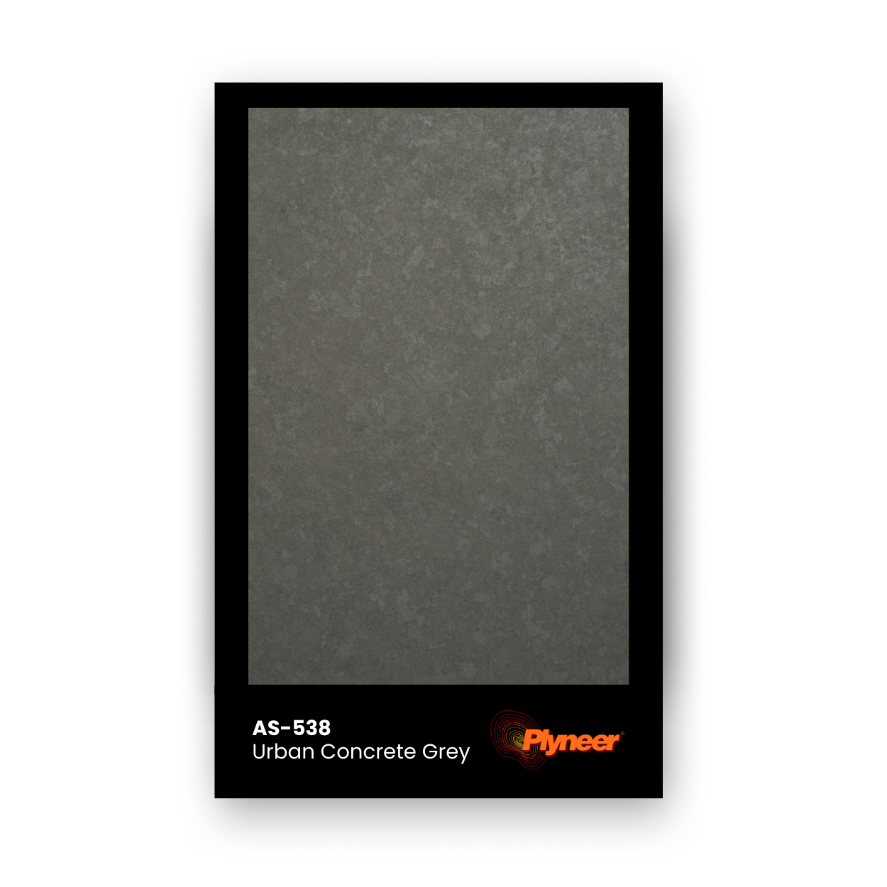 AS-538 concrete grey laminate with smooth cement-texture pattern.