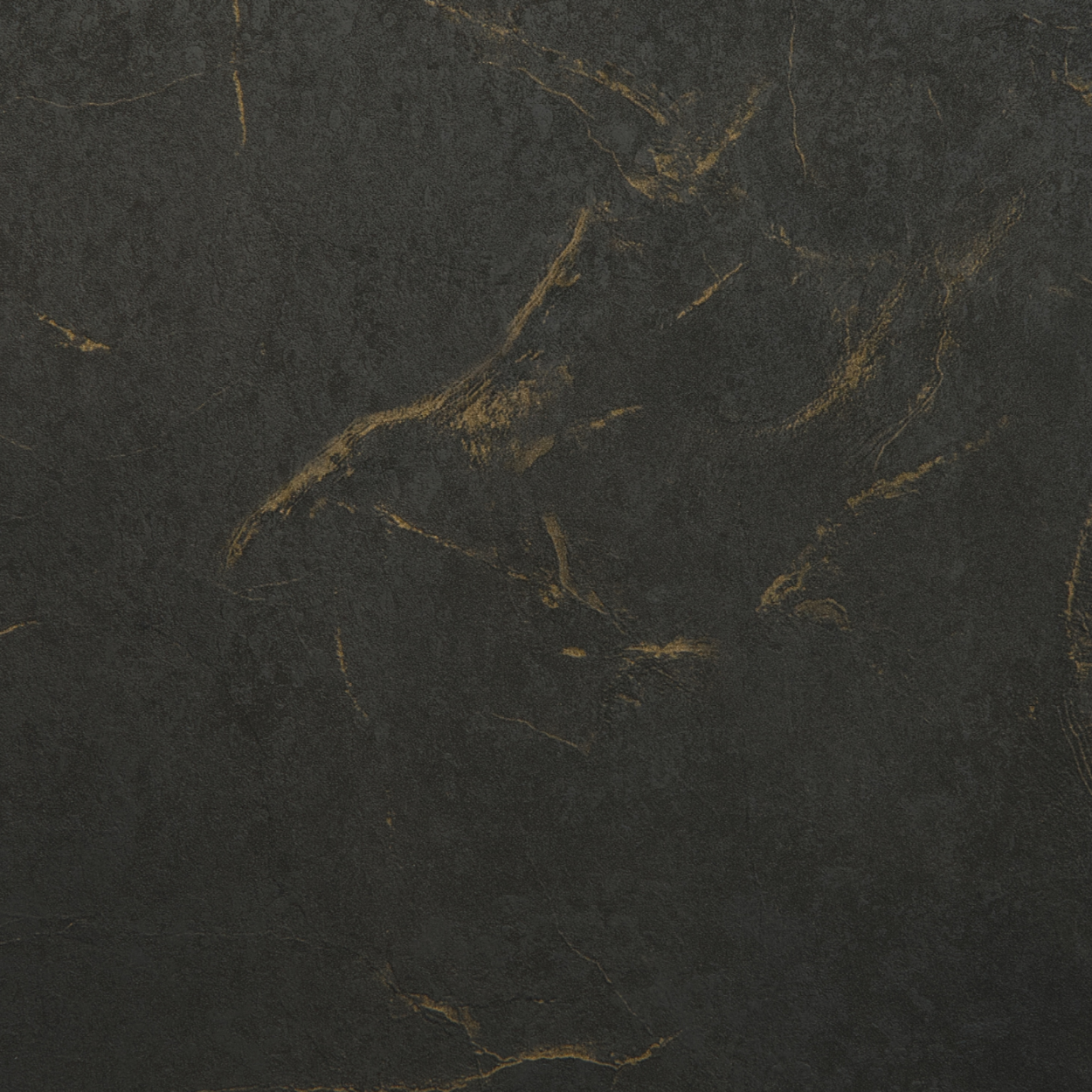 AS-548 black stone laminate with natural gold streaks and matte marble texture.