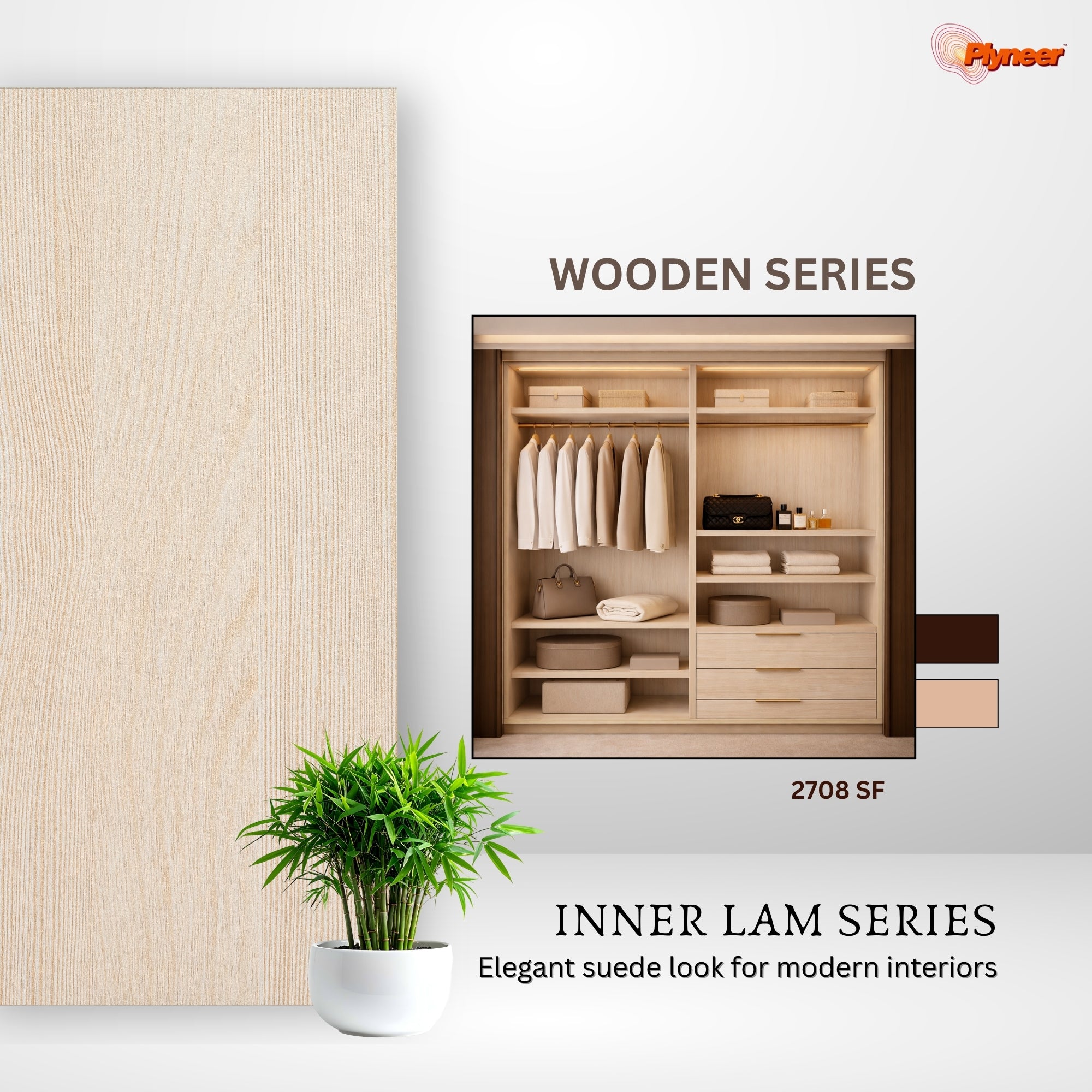 Plyneer Fabric Laminate 2708 SF Highland Pine – Natural Pine Wood Finish