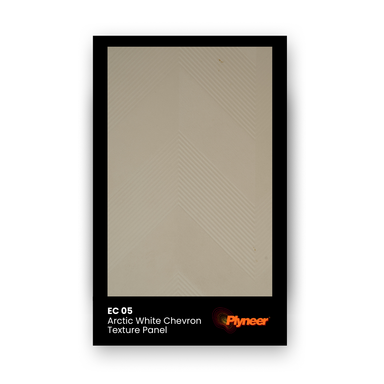 Arctic white chevron textured architectural panel EC 05.